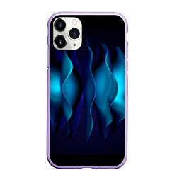 Чехол iPhone 11 Pro матовый Объемные пластины шаром, цвет: 3D-светло-сиреневый