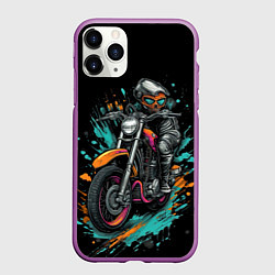 Чехол iPhone 11 Pro матовый Ретро-мотоцикл старый арт