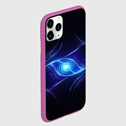 Чехол iPhone 11 Pro матовый Синие магическое свечение в виде шара, цвет: 3D-фиолетовый — фото 2
