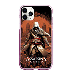 Чехол iPhone 11 Pro матовый Assassins creed город в песках, цвет: 3D-розовый