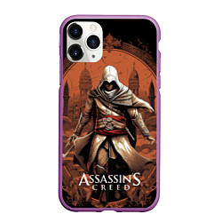 Чехол iPhone 11 Pro матовый Assassins creed город в песках, цвет: 3D-фиолетовый