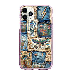 Чехол iPhone 11 Pro матовый Пэчворк из Египетских мотивов