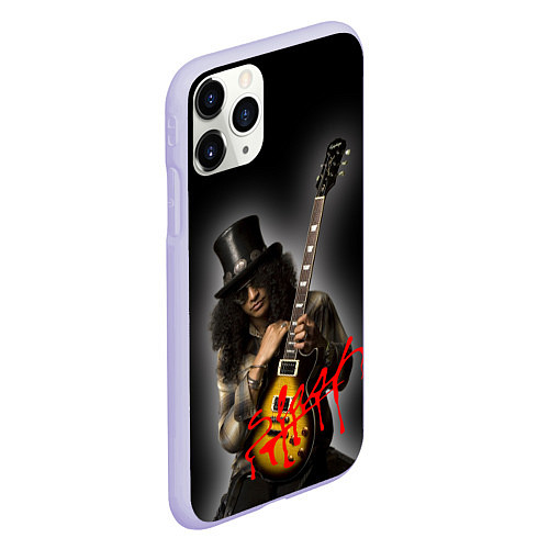 Чехол iPhone 11 Pro матовый Slash музыкант группы Guns N Roses / 3D-Светло-сиреневый – фото 2