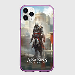 Чехол iPhone 11 Pro матовый Assassins creed game poster, цвет: 3D-фиолетовый