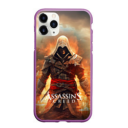 Чехол iPhone 11 Pro матовый Assassins creed старый город, цвет: 3D-фиолетовый