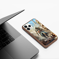 Чехол iPhone 11 Pro матовый Assassins creed старый город, цвет: 3D-коричневый — фото 2