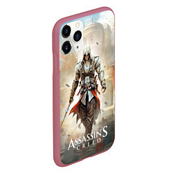 Чехол iPhone 11 Pro матовый Assassins creed poster game, цвет: 3D-малиновый — фото 2