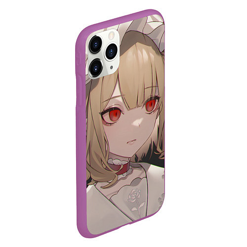 Чехол iPhone 11 Pro матовый Touhou Project Flandre милая / 3D-Фиолетовый – фото 2