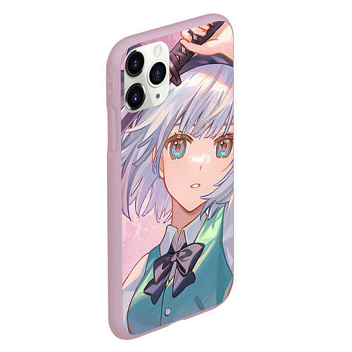 Чехол iPhone 11 Pro матовый Touhou Project Youmu Konpaku мило / 3D-Розовый – фото 2