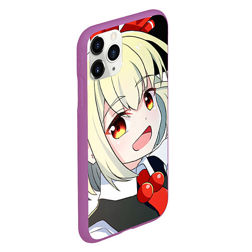 Чехол iPhone 11 Pro матовый Touhou Project Rumia happy / 3D-Фиолетовый – фото 2