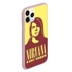 Чехол iPhone 11 Pro матовый Kurt Cobain Nirvana, цвет: 3D-розовый — фото 2