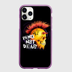 Чехол iPhone 11 Pro матовый Панк не умер, цвет: 3D-фиолетовый
