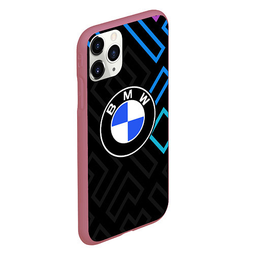 Чехол iPhone 11 Pro матовый Bmw абстракция / 3D-Малиновый – фото 2