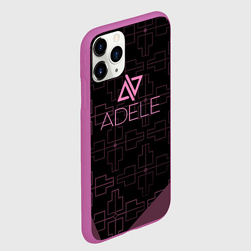 Чехол iPhone 11 Pro матовый Adele hello / 3D-Фиолетовый – фото 2