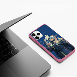 Чехол iPhone 11 Pro матовый Вступай в адские десантники, цвет: 3D-малиновый — фото 2
