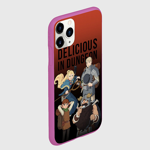 Чехол iPhone 11 Pro матовый Delicious in Dungeon / 3D-Фиолетовый – фото 2