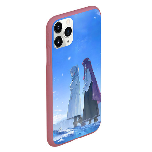 Чехол iPhone 11 Pro матовый Sousou no Frieren Fern Stark Kraft / 3D-Малиновый – фото 2