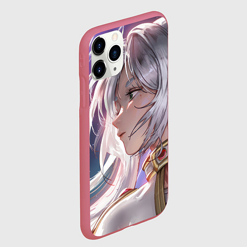 Чехол iPhone 11 Pro матовый Sousou no Frieren Фрирен beautiful / 3D-Малиновый – фото 2