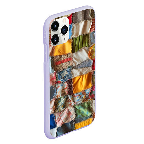 Чехол iPhone 11 Pro матовый Patchwork - ai art / 3D-Светло-сиреневый – фото 2