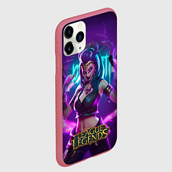 Чехол iPhone 11 Pro матовый League Of Legends Akali Kda, цвет: 3D-малиновый — фото 2