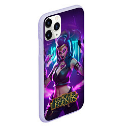 Чехол iPhone 11 Pro матовый League Of Legends Akali Kda, цвет: 3D-светло-сиреневый — фото 2