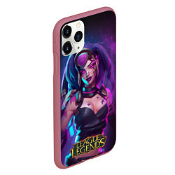 Чехол iPhone 11 Pro матовый League Of Legends Akali Kda, цвет: 3D-малиновый — фото 2