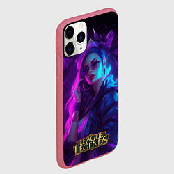 Чехол iPhone 11 Pro матовый League of Legends Kaisa Kda style, цвет: 3D-малиновый — фото 2