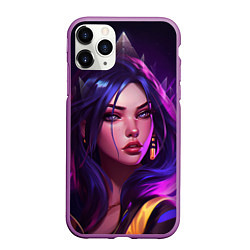 Чехол iPhone 11 Pro матовый League of Legends Kaisa Kda style, цвет: 3D-фиолетовый