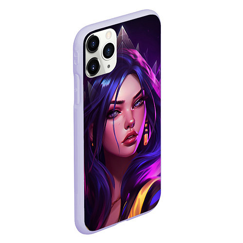 Чехол iPhone 11 Pro матовый League of Legends Kaisa Kda style / 3D-Светло-сиреневый – фото 2