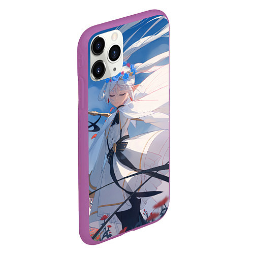 Чехол iPhone 11 Pro матовый Sousou no Frieren Фрирен beautiful / 3D-Фиолетовый – фото 2