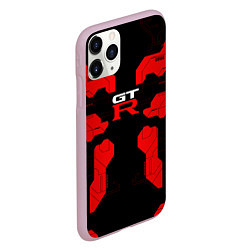 Чехол iPhone 11 Pro матовый Nissan GTR - Cyber red, цвет: 3D-розовый — фото 2