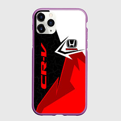 Чехол iPhone 11 Pro матовый Honda CR-V - sport uniform, цвет: 3D-фиолетовый