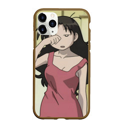 Чехол iPhone 11 Pro матовый Azumanga Daioh Юкари Танидзаки, цвет: 3D-коричневый