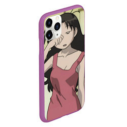 Чехол iPhone 11 Pro матовый Azumanga Daioh Юкари Танидзаки, цвет: 3D-фиолетовый — фото 2