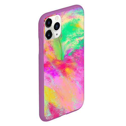 Чехол iPhone 11 Pro матовый Яблоко Модерн / 3D-Фиолетовый – фото 2