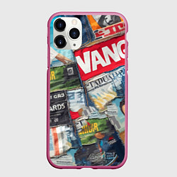 Чехол iPhone 11 Pro матовый Vanguard collage - ai art patchwork, цвет: 3D-малиновый