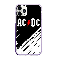 Чехол iPhone 11 Pro матовый Ac dc rock, цвет: 3D-светло-сиреневый