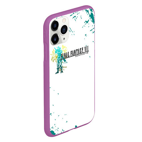 Чехол iPhone 11 Pro матовый Final fantasy неон / 3D-Фиолетовый – фото 2