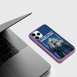 Чехол iPhone 11 Pro матовый Не хочешь немного демократии?, цвет: 3D-фиолетовый — фото 2