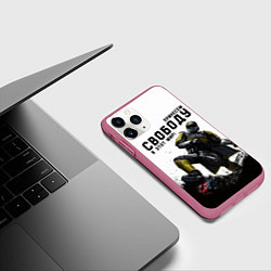 Чехол iPhone 11 Pro матовый Helldivers 2: Свобода, цвет: 3D-малиновый — фото 2