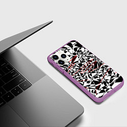Чехол iPhone 11 Pro матовый Графика, цвет: 3D-фиолетовый — фото 2
