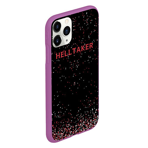 Чехол iPhone 11 Pro матовый Helltaker демоны / 3D-Фиолетовый – фото 2