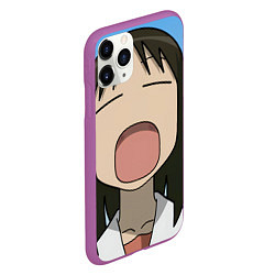 Чехол iPhone 11 Pro матовый Azumanga Daioh Аюму Касуга зевает, цвет: 3D-фиолетовый — фото 2