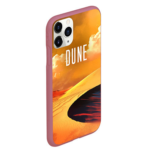 Чехол iPhone 11 Pro матовый Dune - sands / 3D-Малиновый – фото 2