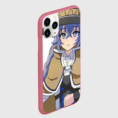 Чехол iPhone 11 Pro матовый Реинкарнация Безработного Roxy Megurdia smile / 3D-Малиновый – фото 2
