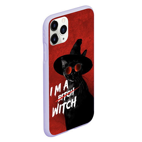 Чехол iPhone 11 Pro матовый I am witch / 3D-Светло-сиреневый – фото 2