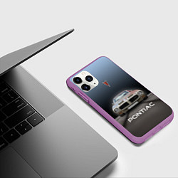 Чехол iPhone 11 Pro матовый Американский масл-кар Pontiac, цвет: 3D-фиолетовый — фото 2
