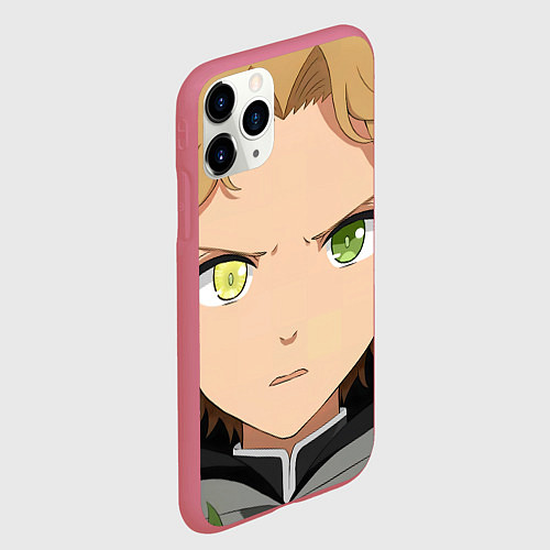 Чехол iPhone 11 Pro матовый Реинкарнация Безработного Рудеус / 3D-Малиновый – фото 2