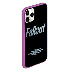 Чехол iPhone 11 Pro матовый Fallout - Logo, цвет: 3D-фиолетовый — фото 2