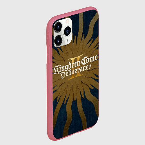 Чехол iPhone 11 Pro матовый Kingdom come 2 deliverance key art / 3D-Малиновый – фото 2